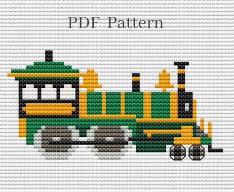 Cross Stitch Train Pattern Etsy