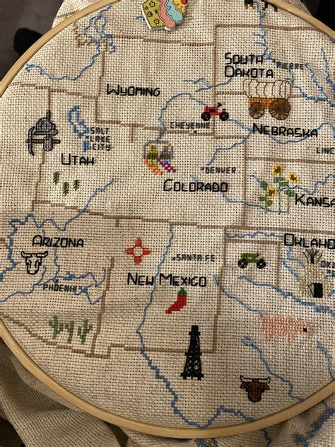 Cross Stitch Us Map