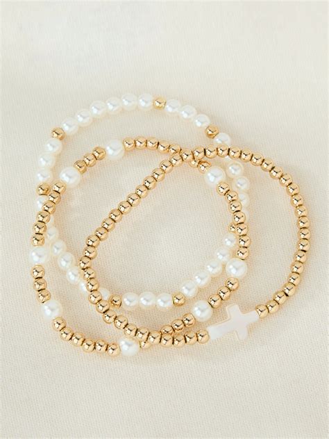Cross Stretch Bracelet Set