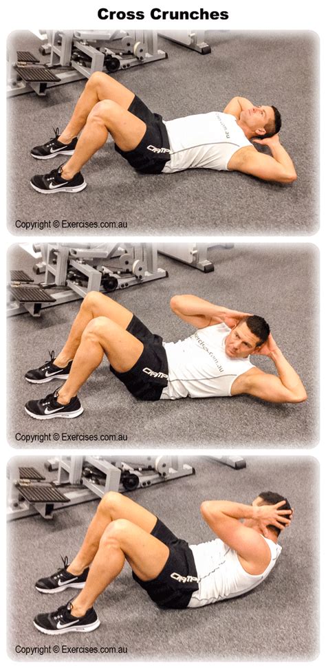 Crossover Crunches Exercises