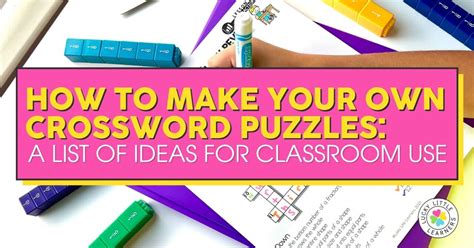 Classroom using crosswords