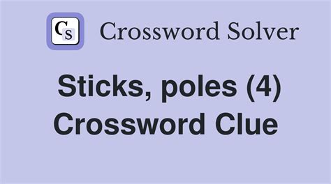 crossword clue for pole