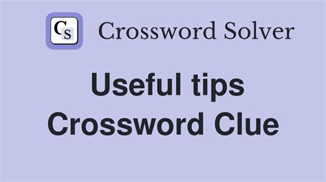 Screenshot of crossword clue solving tips