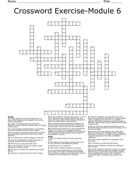 Crossword Exercises Performed Regularly