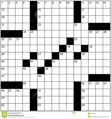 Example of a crossword grid