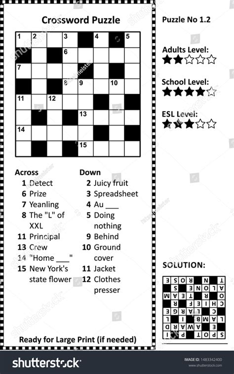 Example of a solved crossword grid