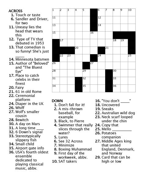 crossword pdf