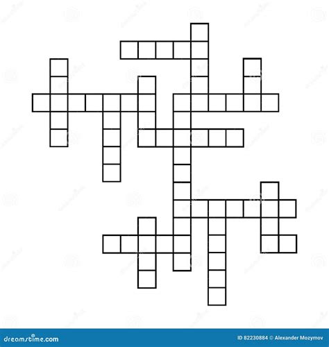 Simple diagram of a printable diy crossword puzzles grid layout