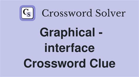 Interface of a crossword clue solver