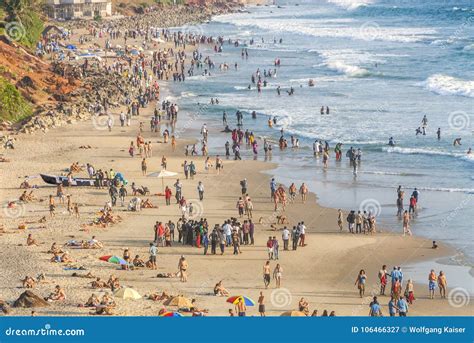 crowded beach india