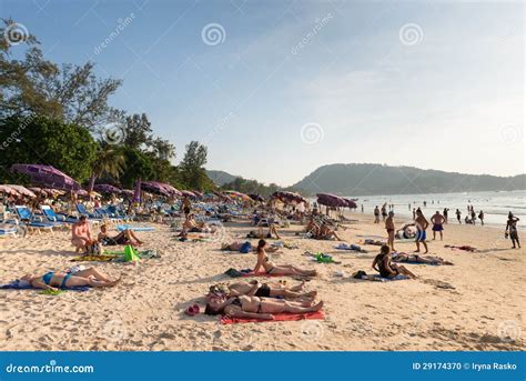 crowded beach phuket