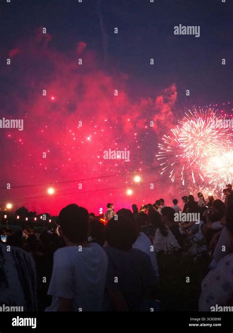 crowds at fireworks