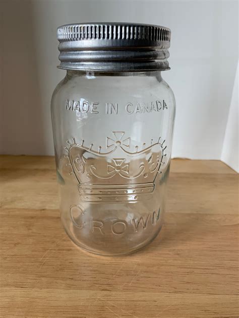 Crown Glass Jar