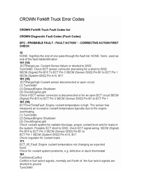 Toyota forklift error codes list. pdf download Wiring Diagrams