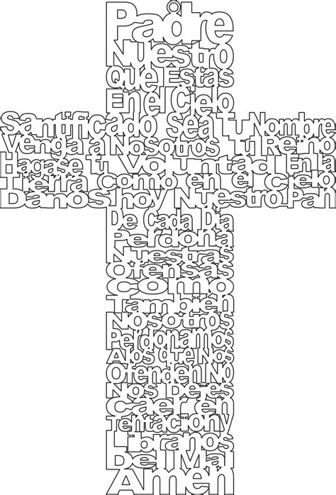 crucigrama en forma de cruz