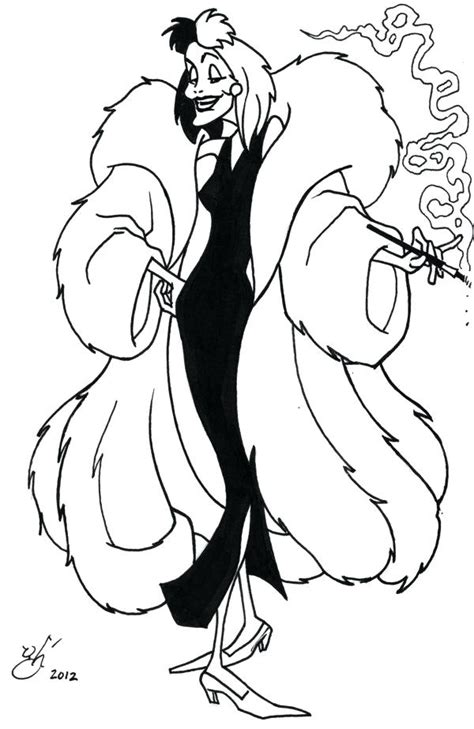 cruella de vil coloring page