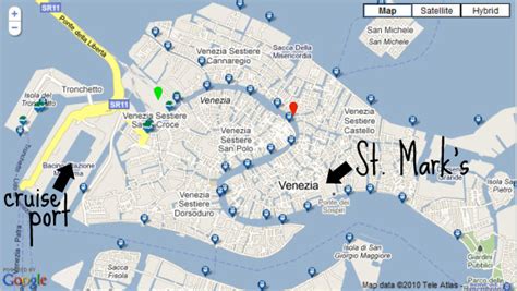 cruise ship port venice italy map