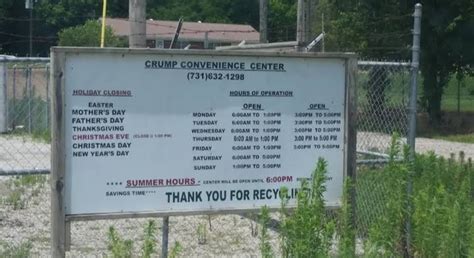 Crump Tn Dump Hours