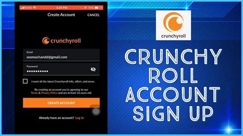 crunchyroll create account