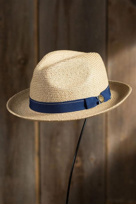 crushable straw fedora hat