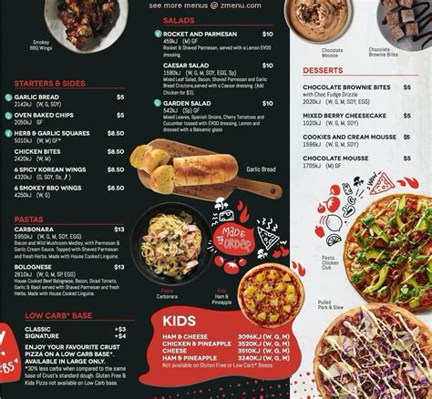 Crust Bentleigh Menu