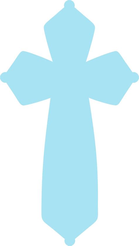 cruz de bautizo azul