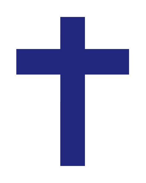 cruz de color azul