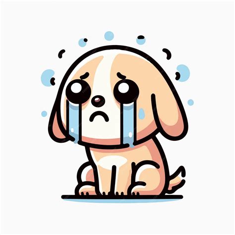 crying dog drawing