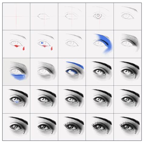Crying eyes drawing tutorial
