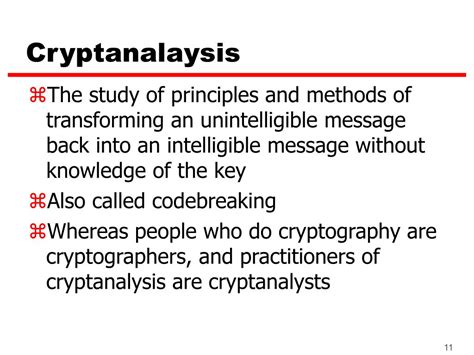 cryptanalysis vs. encoding