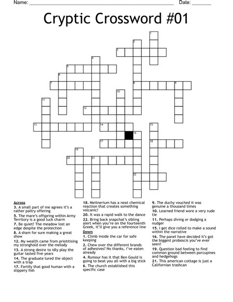 cryptic crossword free