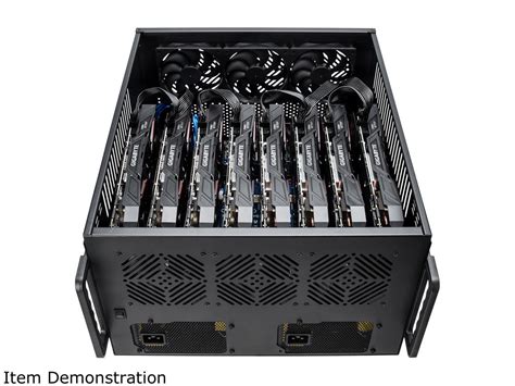 6 GPU Crypto Coin Open Air Mining Server Frame Rig Graphics Case with 7