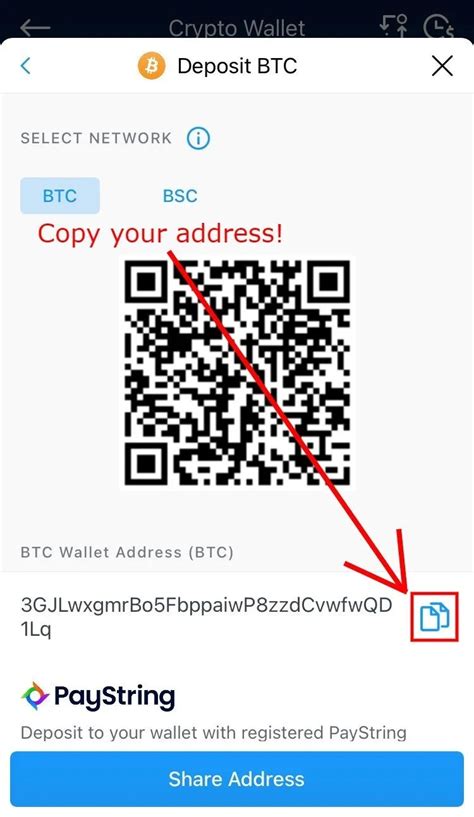 Cryptocurrency Address Example