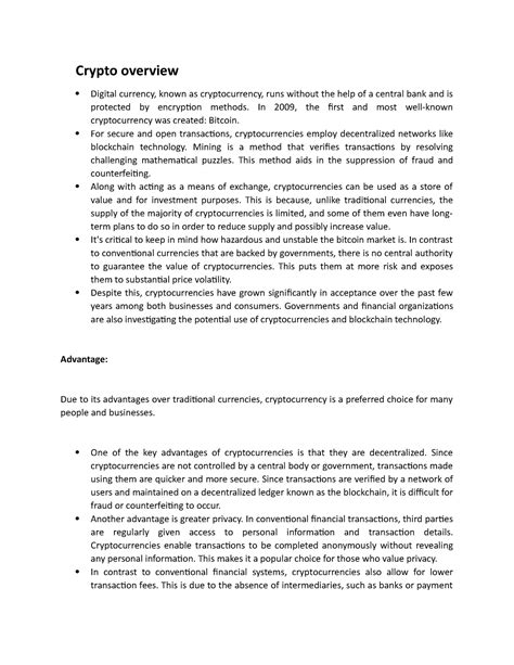 Free Cryptocurrency Lecture Notes Pdf Trend This Years