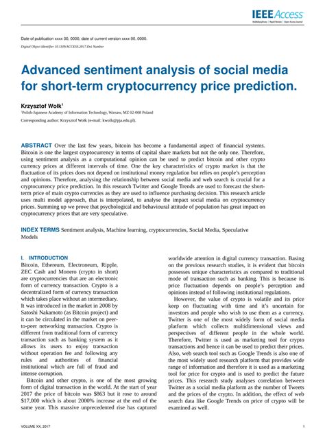 Cryptocurrency Social Media Sentiment Analysis