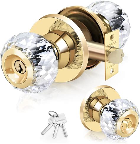 Crystal Door Knobs With Key Lock