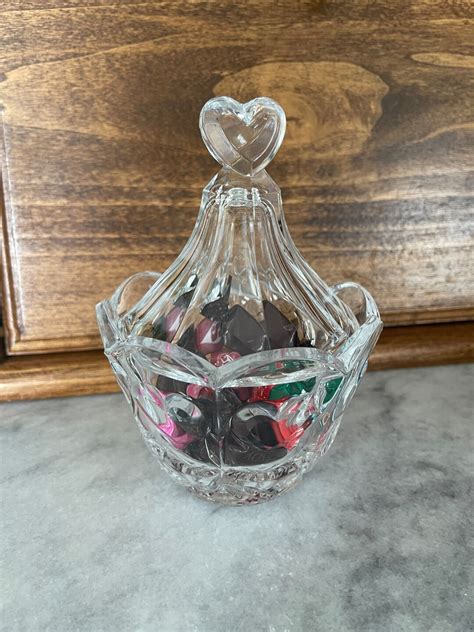 Crystal Heart Candy Dish