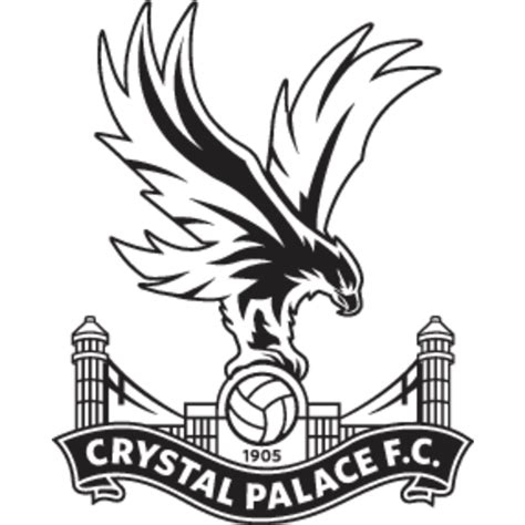 crystal palace logo black and white