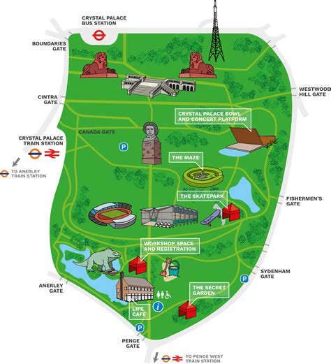 crystal palace park map