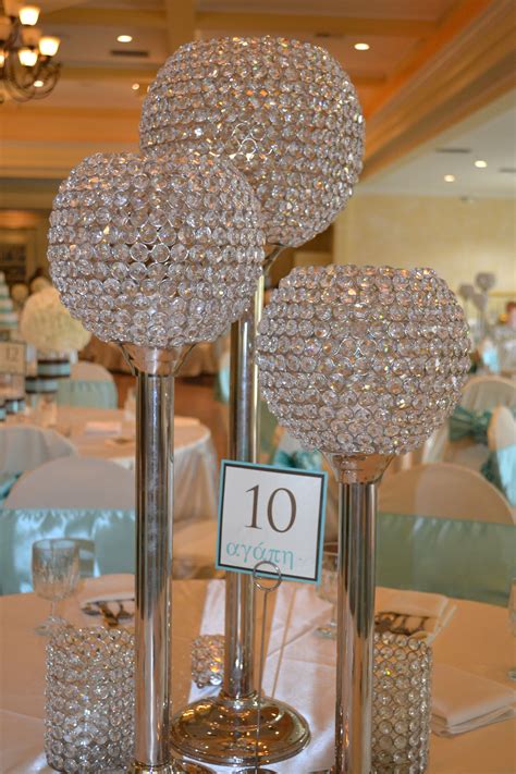 crystal table decorations