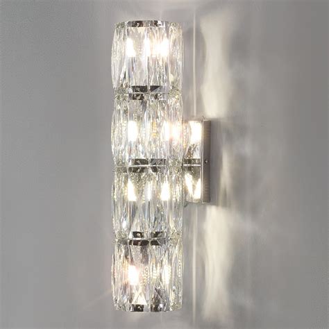 XINGQI Vintage Crystal Wall Sconce, Bathroom Lighting Fixture with