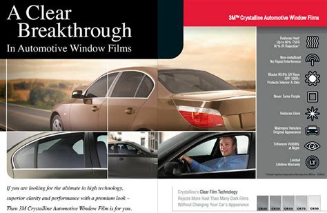 3M Crystalline CR40 40 VLT Automotive Car Window Tint Film Roll Size