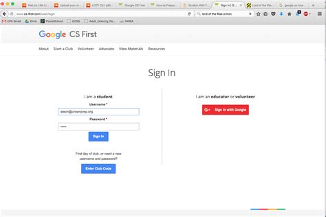 cs first login student