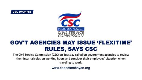 csc guidelines on flexi time