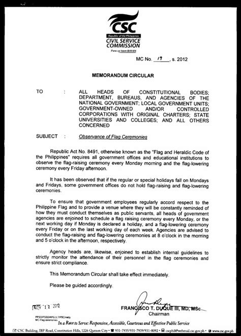 csc memorandum circular no. 3 s. 2014