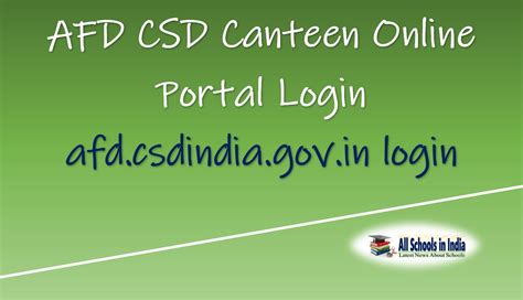 csd canteen portal login