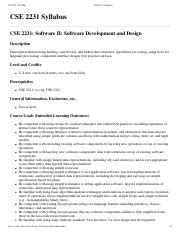 cse 2231 schedule