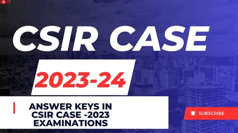 csir case 2023 answer key