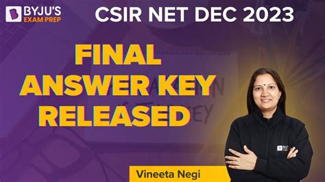 csir net dec 2023 final answer key