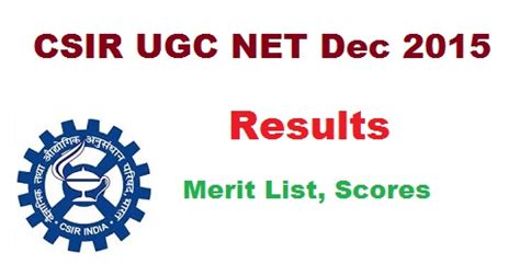 csir ugc net dec 2015 result date